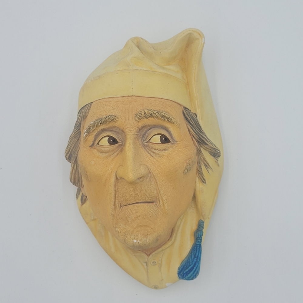 Vintage Bossons Congleton Chalkware Head Scrooge 1981 England